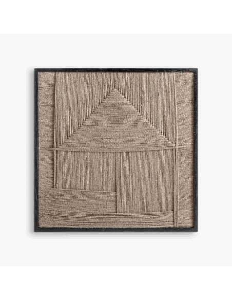 Cuadro Tehuti de yute marrón estilo contemporáneo – Vical Home en Luba Hogar"