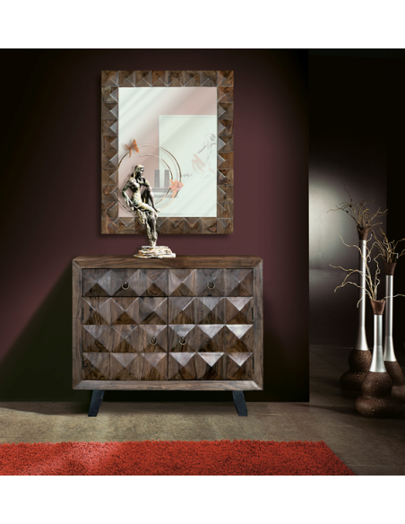 Cómoda Agra de Madera de Palisandro con 2 Cajones y 2 Puertas – Giner y Colomer