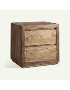 Mesita de Noche Norvik de Madera de Olmo Marrón – Vical Home 2