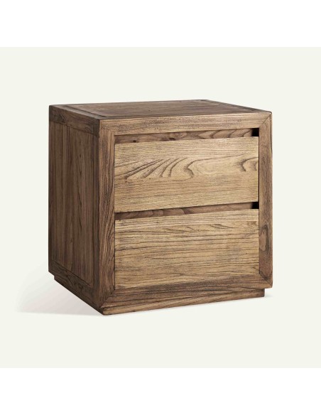 Mesita de Noche Norvik de Madera de Olmo Marrón – Vical Home