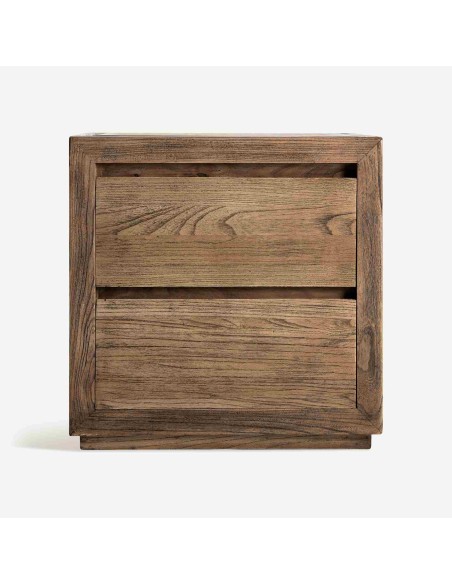 Mesita de Noche Norvik de Madera de Olmo Marrón – Vical Home