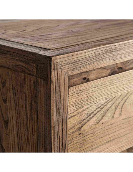 Mesita de Noche Norvik de Madera de Olmo Marrón – Vical Home