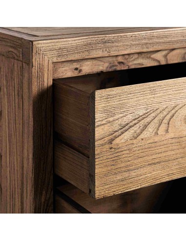 Mesita de Noche Norvik de Madera de Olmo Marrón...