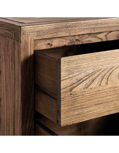 Mesita de Noche Norvik de Madera de Olmo Marrón – Vical Home