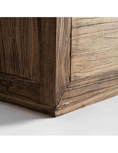 Mesita de Noche Norvik de Madera de Olmo Marrón...