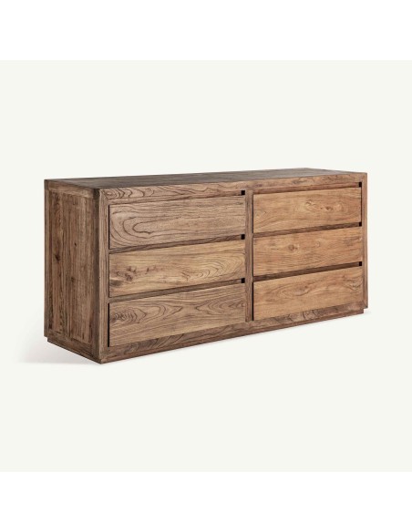 Cómoda Norvik de Madera de Olmo Marrón 180 cm – Estilo Contemporáneo | Vical Home