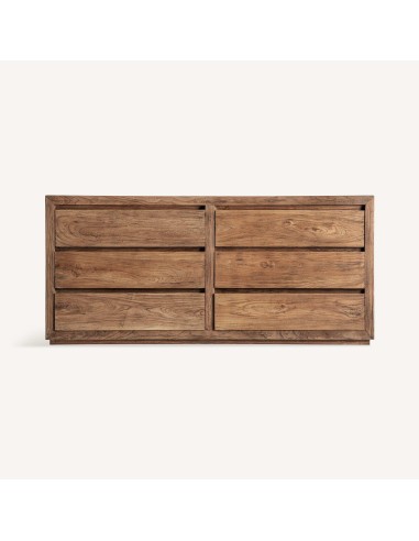 Cómoda Norvik de Madera de Olmo Marrón 180 cm – Estilo Contemporáneo | Vical Home