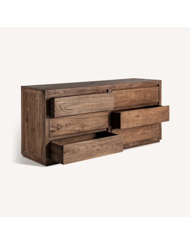 Cómoda Norvik de Madera de Olmo Marrón 180 cm –...