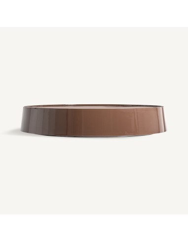 Mesa de centro Trubia de estilo contemporáneo, fabricada en madera DM color marrón.