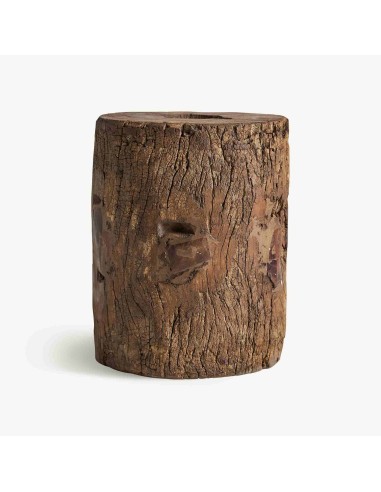 Reposapiés Étnico de Vical Home – Madera de Mango Marrón con Acabado Envejecido