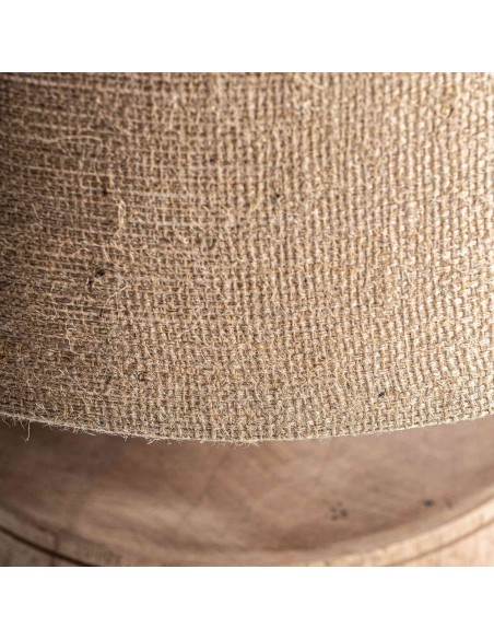 Lámpara de Sobremesa de Vical Home – Madera de Mango y Pantalla de Yute Natural