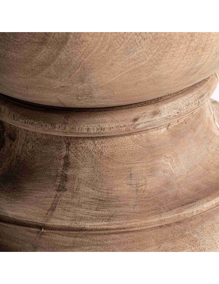 Lámpara de Sobremesa de Vical Home – Madera de Mango y Pantalla de Yute Natural