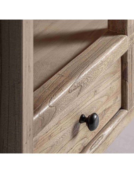 Librería Modular Brecey de Vical Home – Estilo Colonial en Madera de Olmo Reciclado