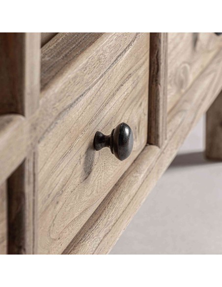 Librería Modular Brecey de Vical Home – Estilo Colonial en Madera de Olmo Reciclado