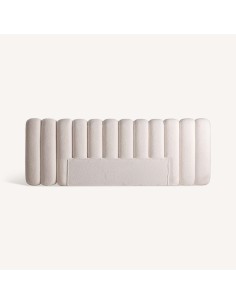 Cabezal Mier en poliéster crema y madera de fresno –...