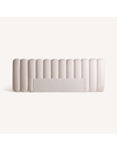 Cabezal Mier en poliéster crema y madera de fresno – Vical Home | 323x17x115 cm