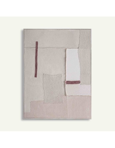 Cuadro Zilia en lienzo blanco roto y marco de madera de pino – Vical Home | 120x5x160 cm