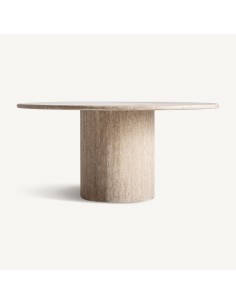 Mesa de Comedor Thiennes de Travertino Beige – Estilo...