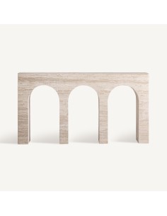 Consola Thiennes de Travertino Beige – Estilo Art Déco |...