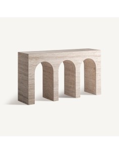 Consola Thiennes de Travertino Beige – Estilo Art Déco |... 2