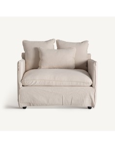 Sillón Pugnac de Lino Beige – Estilo Contemporáneo |... 2