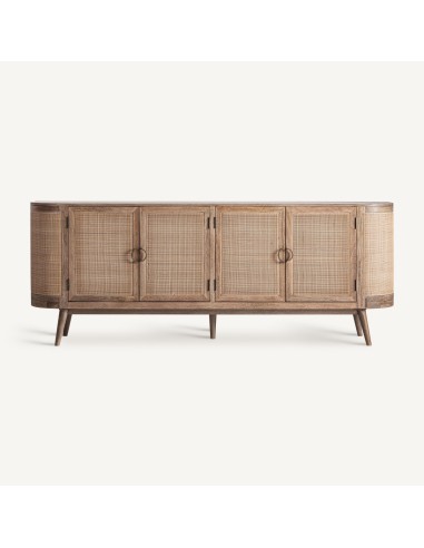 Aparador Beckley de Estilo Nórdico en Madera de Mango y Ratán – Vical Home