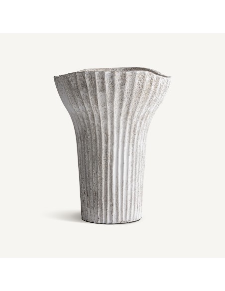 Centro de Mesa Lumo Terracota Blanco Roto Texturizado 40x35x44 cm – Estilo Contemporáneo | Vical Home