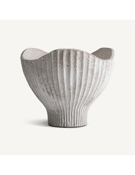 Centro de Mesa Lumo Terracota Blanco Roto Texturizado 40x40x32 cm – Estilo Contemporáneo | Vical Home