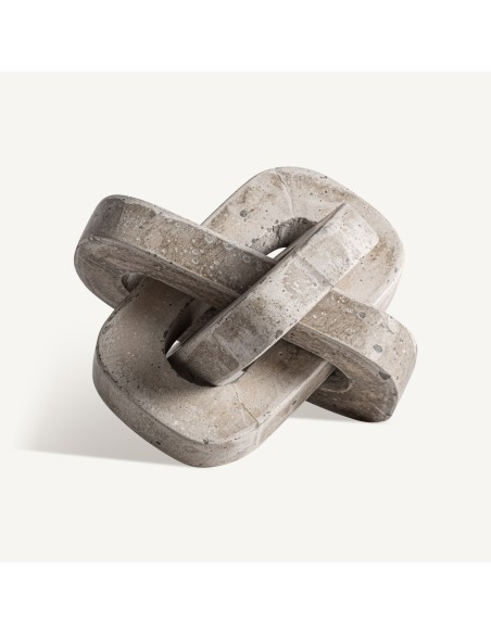 Figura Decorativa Nexo Cemento Beige 21x21x21 cm – Estilo Contemporáneo | Vical Home
