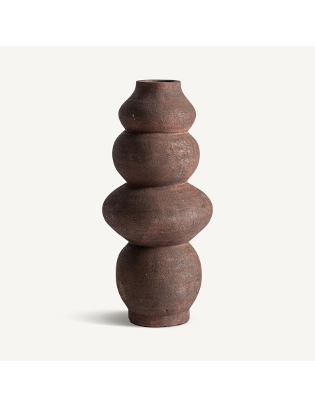 Jarrón Okar Terracota Mate 24x24x54 cm – Estilo Contemporáneo | Vical Home