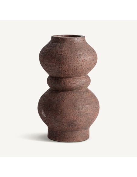 Jarrón Okar Terracota Mate 21x21x36 cm – Estilo Contemporáneo | Vical Home