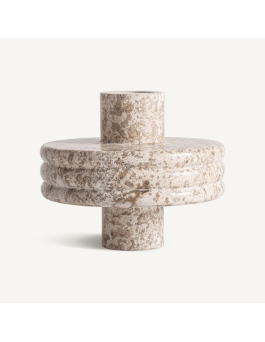 Jarrón Trava en Mármol Beige Mate – Estilo Contemporáneo | Vical Home