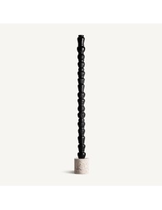 Figura Decorativa Soma en Terracota Negra y Mármol Beige...