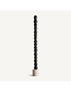 Figura Decorativa Soma en Terracota Negra y Mármol Beige...