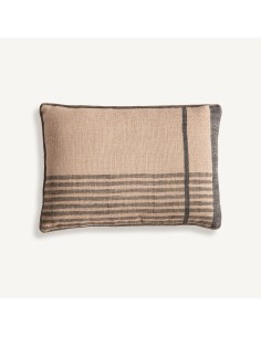 Cojín Nagore en yute beige y fibra natural marrón – Vical...