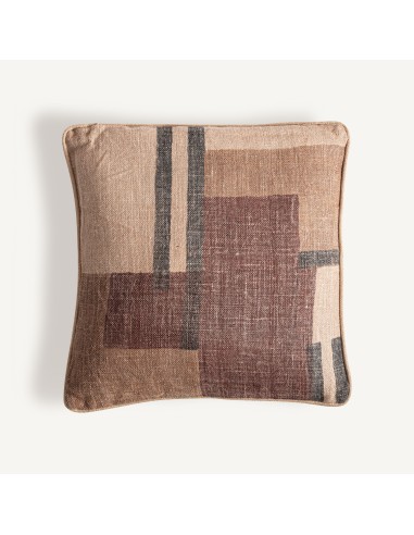 Cojín Geb de yute beige con fibra natural marrón – Vical Home | 45x20x45 cm