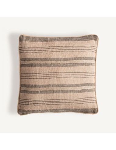 Cojín Calisto de yute beige con fibra natural verde – Vical Home | 45x20x45 cm