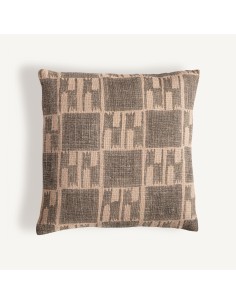 Cojín Khonsu de yute beige y fibra natural ocre – Vical... 2