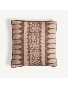Cojín Nun de yute beige con fibra natural marrón – Vical...