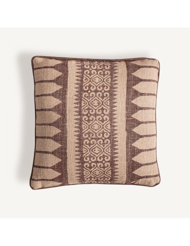 Cojín Nun de yute beige con fibra natural marrón – Vical Home | 45x20x45 cm