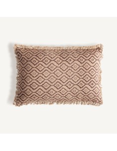 Cojín Seth de yute beige y fibra natural marrón – Vical...