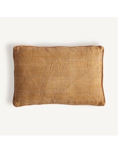 Cojín Osiris de yute beige y fibra natural ocre – Vical... 2