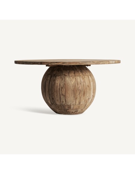 Mesa de Comedor Erloy 150×150 en Madera de Teka Reciclada – Estilo Rústico | Vical Home