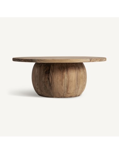 Mesa de Centro Erloy 90×90 de Madera Teka Reciclada – Estilo Rústico | Vical Home