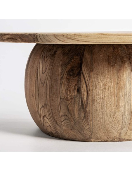 Mesa de Centro Erloy 90×90 de Madera Teka Reciclada – Estilo Rústico | Vical Home