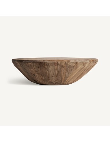 Mesa de Centro Erloy 80×80 en Madera Teka Reciclada – Estilo Rústico de Vical Home