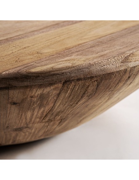 Mesa de Centro Erloy 80×80 en Madera Teka Reciclada – Estilo Rústico de Vical Home