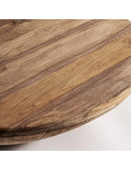 Mesa de Centro Erloy 80×80 en Madera Teka Reciclada – Estilo Rústico de Vical Home