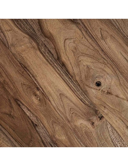 Mesa de Centro Erloy 70×70 en Madera de Teka Reciclada – Estilo Rústico | Vical Home