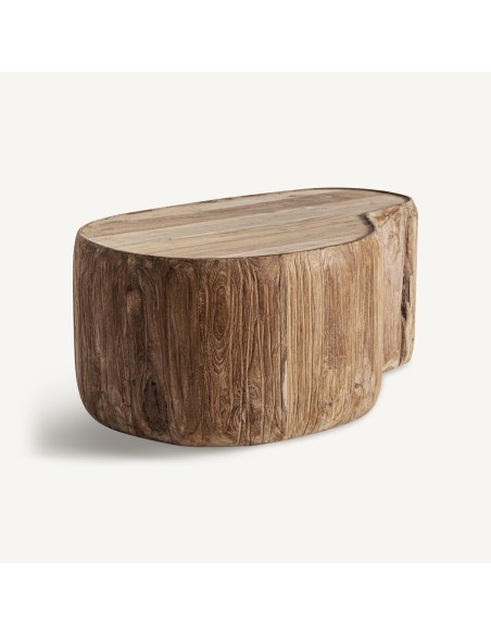 Mesa de Centro Erloy 90×60 de Madera Teka Reciclada – Estilo Rústico | Vical Home